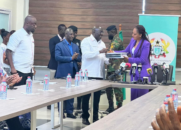 Dr Bawumia filing his nomination for the presidential elections