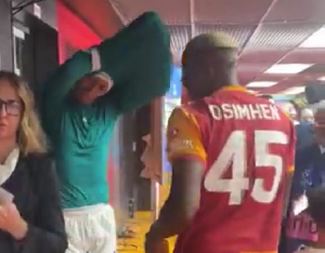 Van Dijk and Osimhen were seen exchanging jerseys
