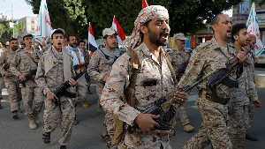 Yemen’s Houthi rebels attacked Israel with a barrage of ballistic missiles