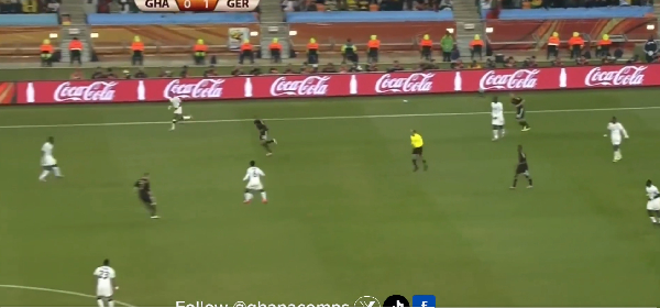 Anthony Annan (with the ball)  against Germany