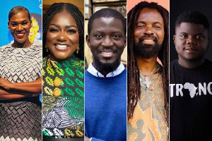 (L-R:) Anita Erskine, Dentaa Amoateng, Ibrahim Mahama, Rocky Dawuni and Wode Maya