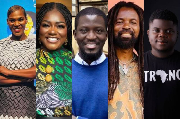 (L-R:) Anita Erskine, Dentaa Amoateng, Ibrahim Mahama, Rocky Dawuni and Wode Maya