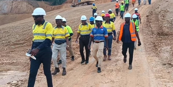 Some mine workers captured in a mining area