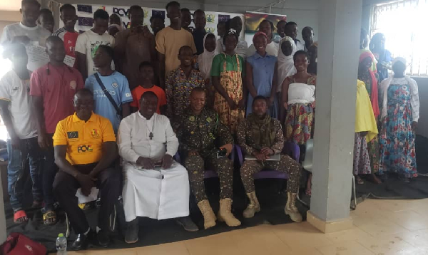 Youth from border towns in Bawku municipality in a group picture