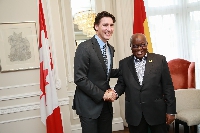 President Nana Addo Dankwa Akufo-Addo and Canadian MP Justin Trudeau