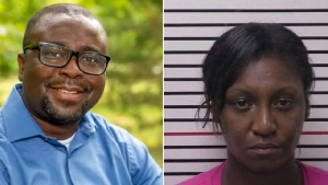 SIU-Carbondale professor Kofi Akamani (left) and Betty Akamani, charged with killing him