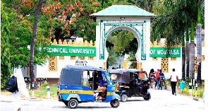 The main entrance of the Technical University of Mombasa in Kenya.