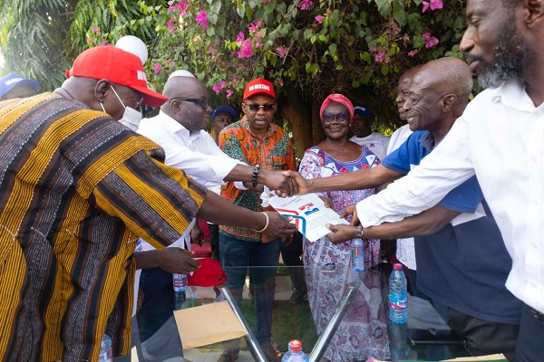 Amb. Michael Oquaye Jnr. filed and submitted his nomination form on Dec. 22, 2023