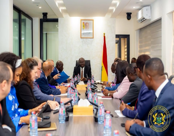 Dr Cassiel Ato Forson during the meeting with World Bank Africa team