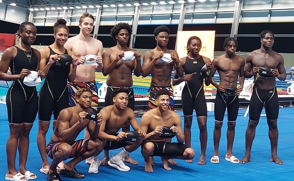 Ghana's swimming team