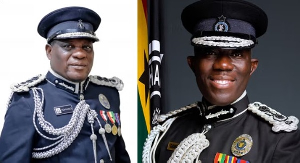 New IGP, COP Christian Tetteh Yohonu and immediate-past IGP, Dr. Akuffo Dampare