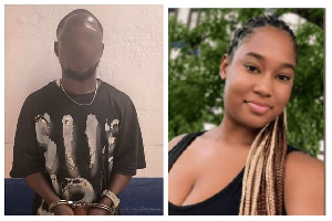 According to the police, Innocentia (R) was last seen with Michael Mensah