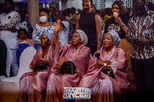 Daughters of Glorious Jesus in a photograph during the ANUONYAM Concert Daughters of Glorious Jesus in a photograph during the ANUONYAM Concert