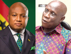 Obiri Boahen (R) wants to know why Ablakwa (L) opposed National Cathedral but wants Musuem