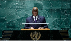 DRC President Felix-Antoine Tshisekedi Tshilombo addresses the 78th United Nations General Assembly