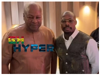 President John Dramani Mahama with Asake at a supercar spectacle event