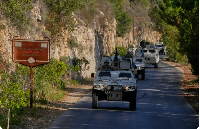 United Nations peacekeepers patrol at the Saluki Valley, in southern Lebanon