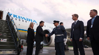 Photo of the arrival of President Zelensky's plane in Oslo
