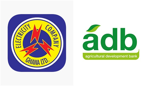 Electricity Company of Ghana (ECG) and Agricultural Development Bank (ADB) logos
