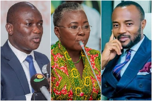 L-R: Alhassan Tampuli Sulemana, Emelia Arthur and Jerry Ahmed clashed during a sitting