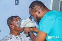 Eye screening exercise organised by Kwame Dzudzorli Gakpey