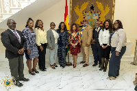 The Ghana High Commissioner to the UK with the lawyers during their visit