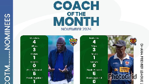 Nominess for GPL's November Coach of the Month award