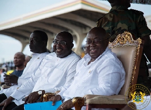 President Nana Addo Dankwa Akufo-Addo (R) and Vice President Mahamudu Bawumia