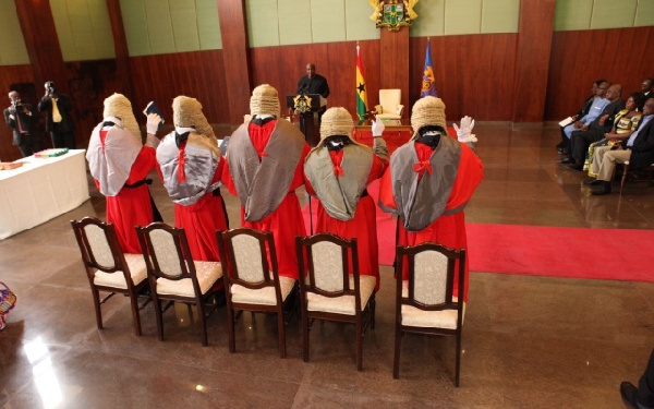 File photo: The president charged the newly sworn in judges to discharge their duties diligently