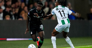 Ghana winger Ibrahim Osman controlling the ball