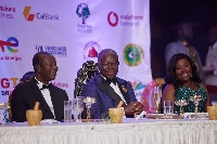 Otumfuo with CEO of Vodafone and an executive