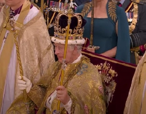 King Charles III after he was crowned