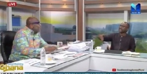 Randy Abbey (left) arguing with Fuseini Issah (right) on Good Morning Ghana