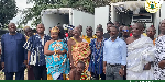 The health minister among some stakeholders during the visitation