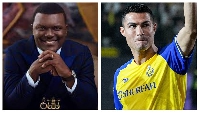 Pastor Obed Obeng Addae (left) and Cristiano Ronaldo