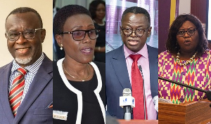 Paul Baffoe-Bonnie (L-R) Avril Lovelace-Johnson, Emmanuel Yonny Kulendi and Henrietta Mensa-Bonsu