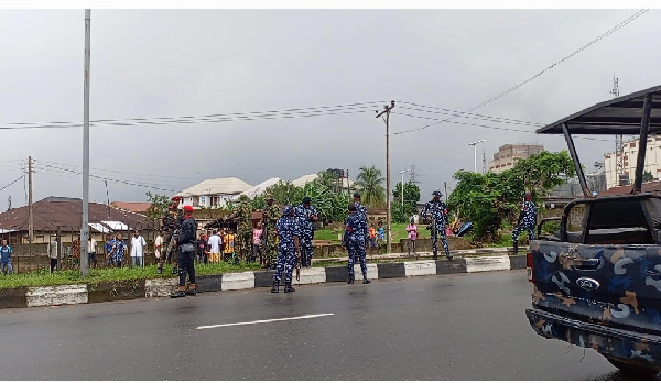 A scene from the hunger protest in Nigeria