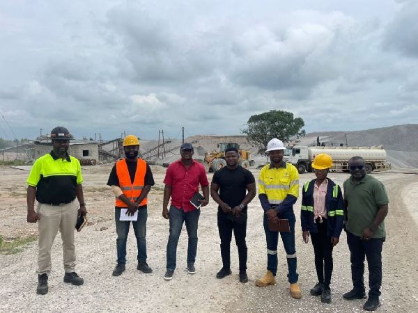 The ongoing monitoring tour began with visits to quarry and salt mining sites in the Greater Accra