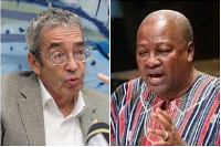 L-R: Israel’s Ambassador to Ghana Roey Gilad and President John Dramani Mahama