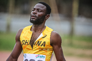 Edwin Gadayi finished second in the men’s 200m final at the 2025 CAA championship