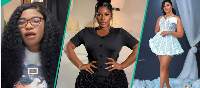 A picture collage of the business owner (L) actress Destiny Etiko (M) and Etinosa