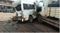 The state of the cars involved in an accident at Gomoa Potsin