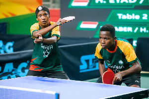 Ghana's Israel Aklie and Joanita Borteye