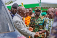 Otumfuo Osei Tutu II interacting with some dignitaries