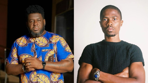 Bullgod (L) argues that Kwesi Arthur’s (R) public outburst against his former label was not right