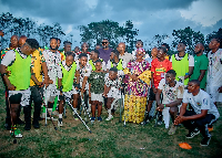 Opoku announced the donation and support package during a visit to the team’s training session