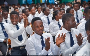 File photo: Some trainee teachers at the launch of the restoration of the teacher trainee allowance