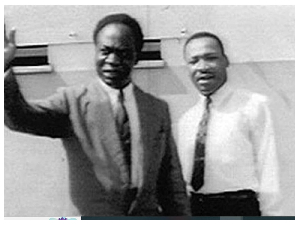 Dr Kwame Nkrumah together with Martin Luther King Jnr in then Gold Coast