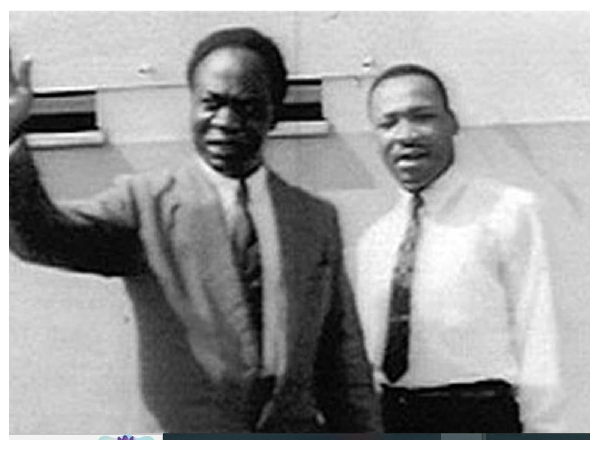 Dr Kwame Nkrumah together with Martin Luther King Jnr in then Gold Coast