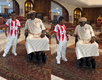 Yaw Dabo paid a visit to former President John Agyekum Kufuor at his residence